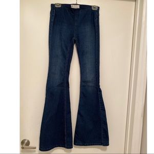 Free People Pull-On Flare Jeans